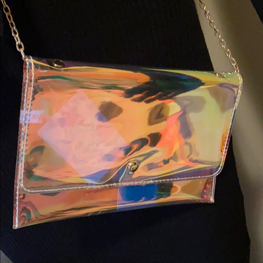 Wholesale Clear Iridescent Crossbody Clutch